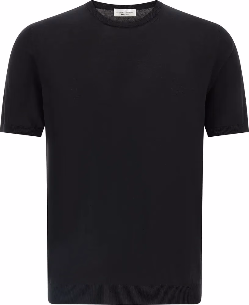 Roberto Collina Black Cotton Cardigan
