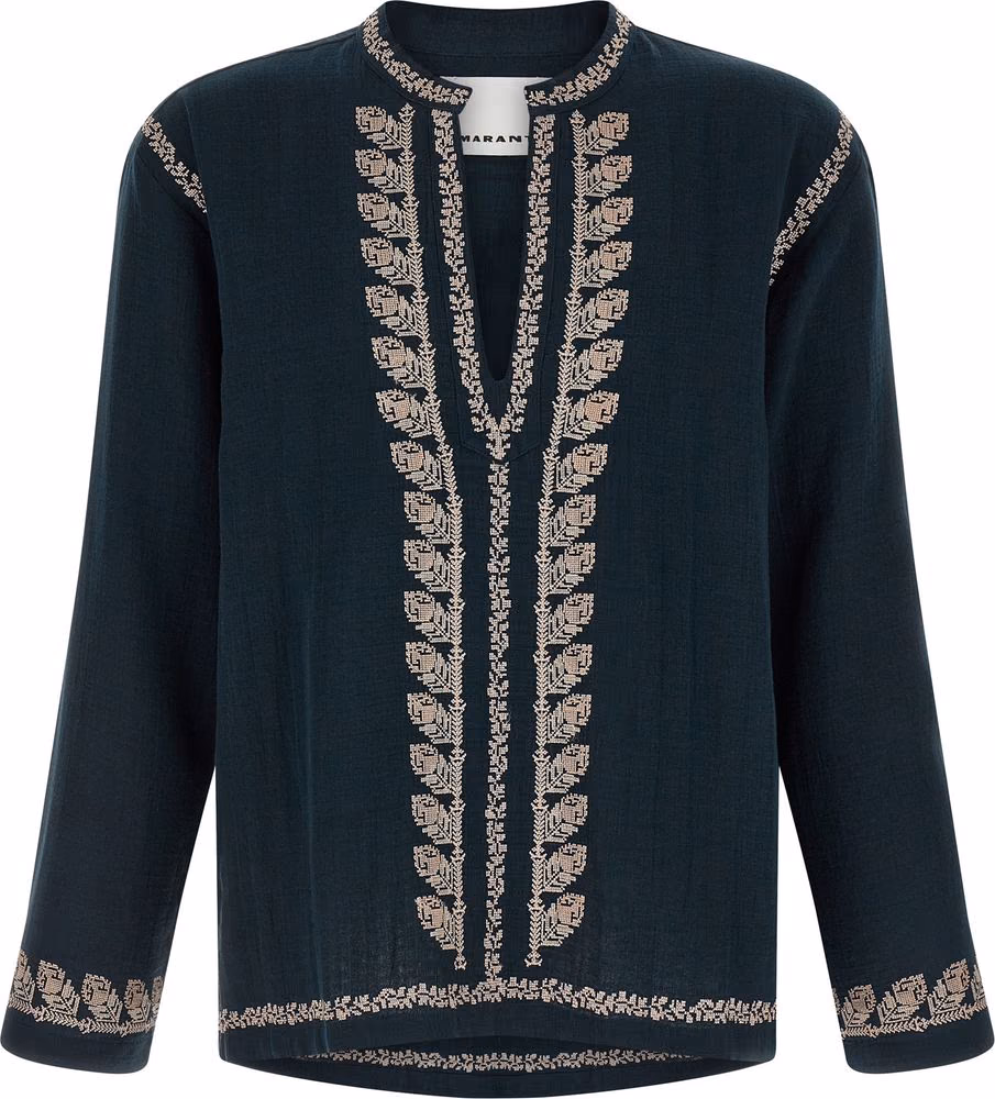Isabel Marant Blue Cotton Blouse