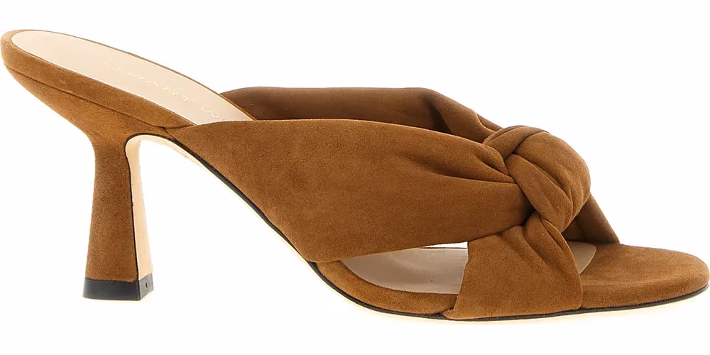 Stuart Weitzman Brown Polyethylene Stiletto Heel Sandals