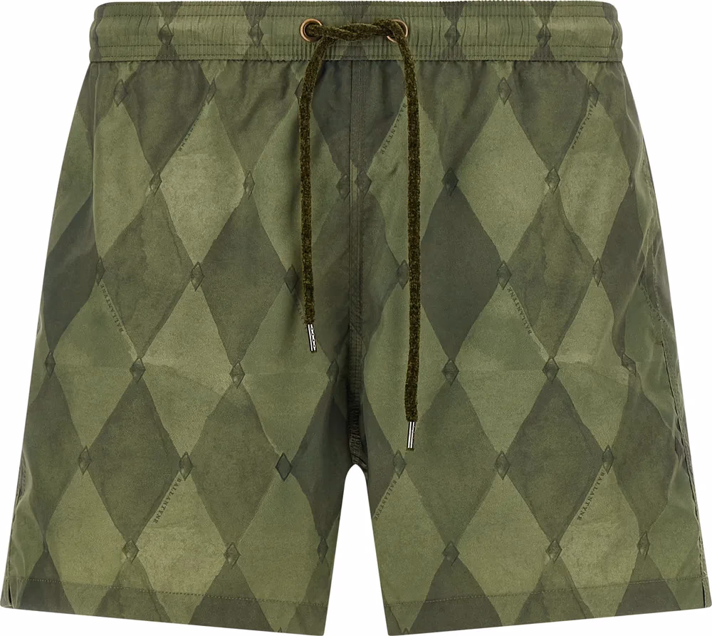 Ballantyne Bicolor Polyester Swim Shorts