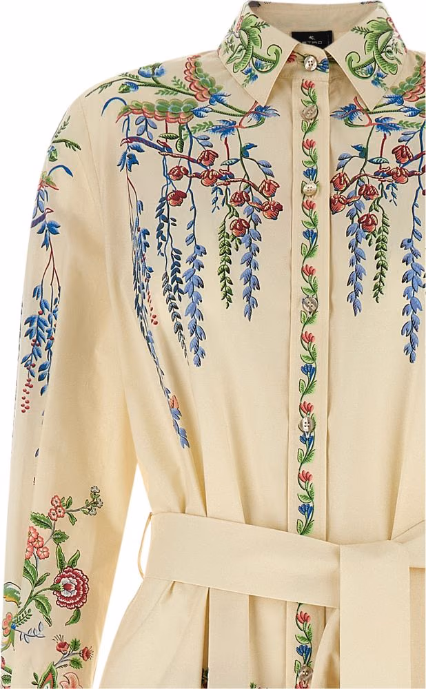 Etro Multicolor Cotton Long Dress