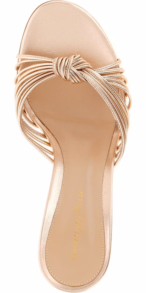 Gianvito Rossi Multicolor Lamb Leather Stiletto Heel Sandals