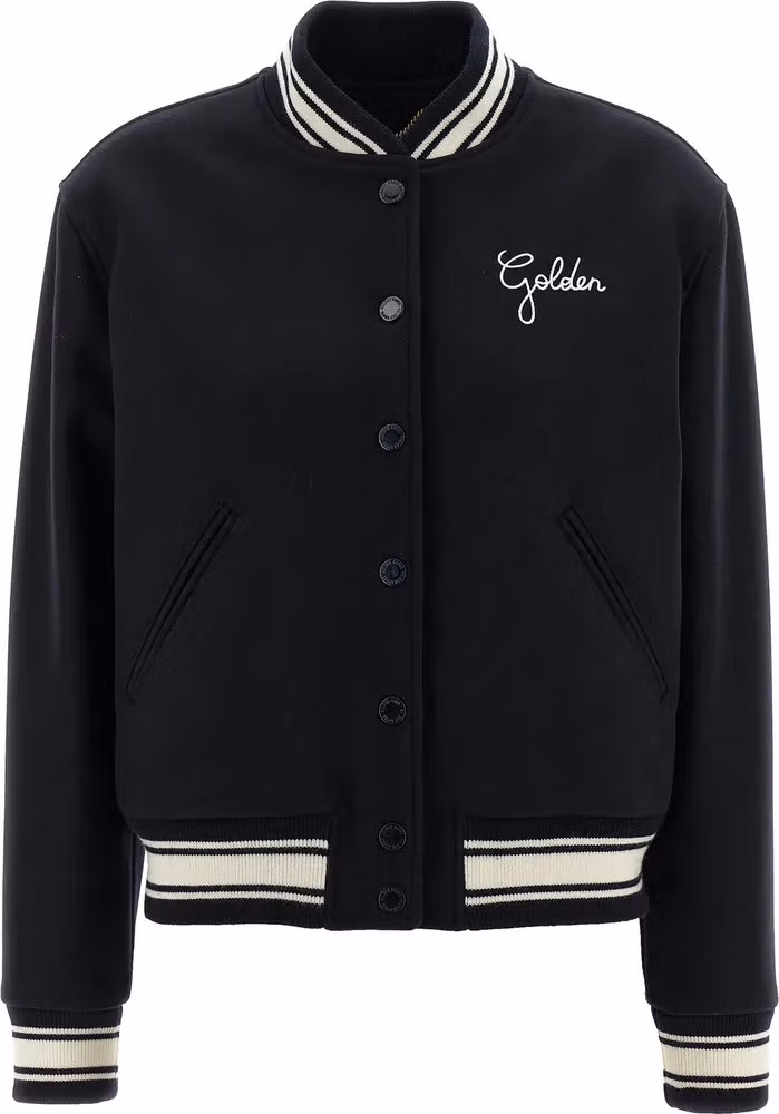 Golden Goose Blue Virgin Wool Bomber
