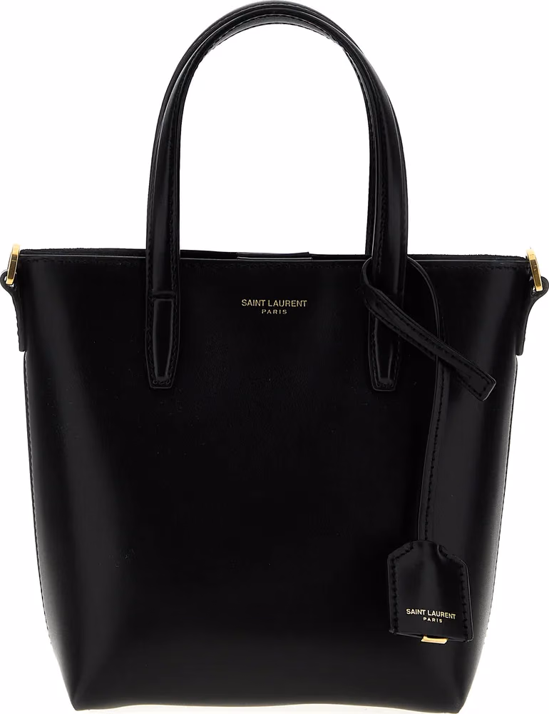 Saint Laurent Black Calfskin Tote Bag