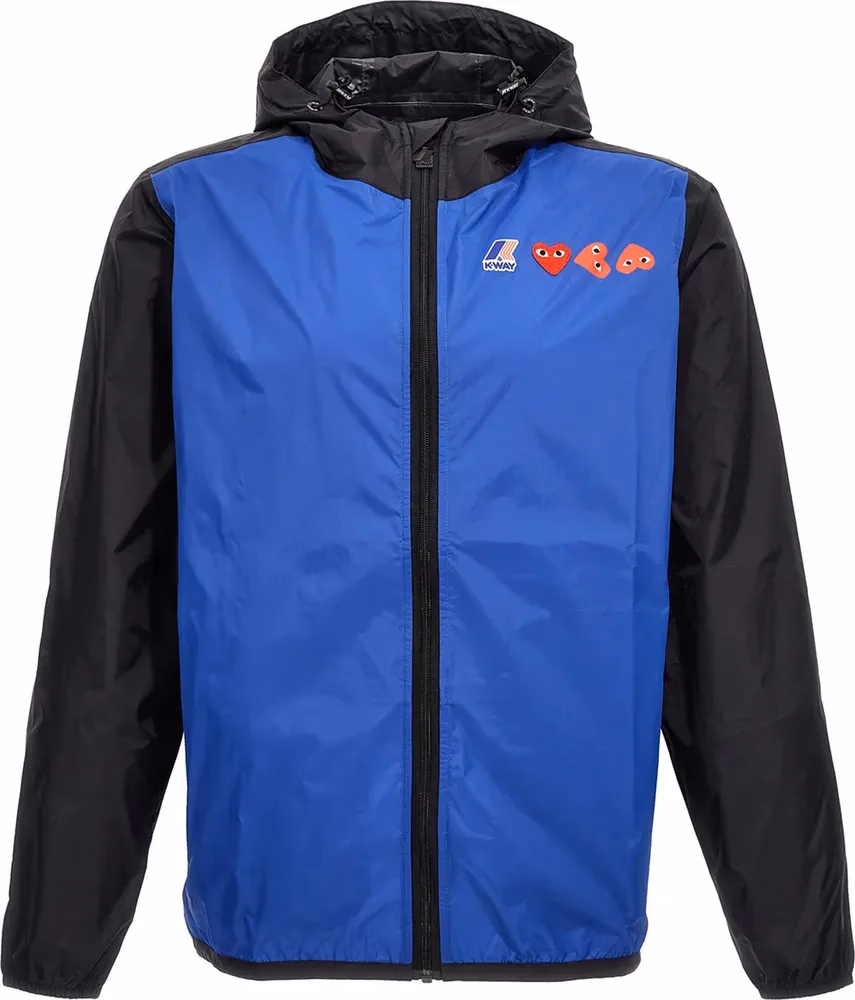 Comme Des Garçons Play Blue Nylon Shell Jacket