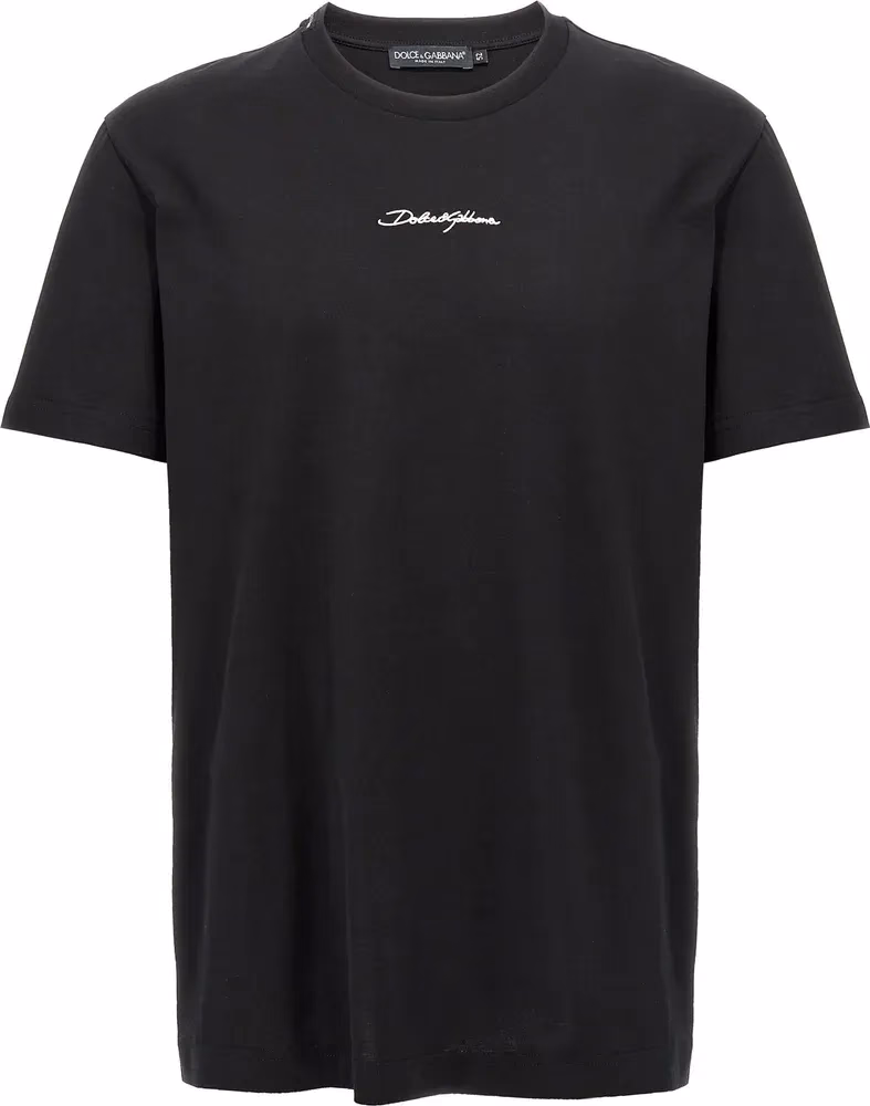 Dolce & Gabbana Black Cotton T-Shirt