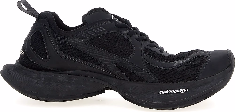 Balenciaga Black Polyester Athletic Sneakers