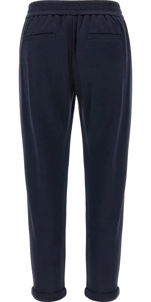 Brunello Cucinelli Blue Cotton Joggers (Workout Pants)