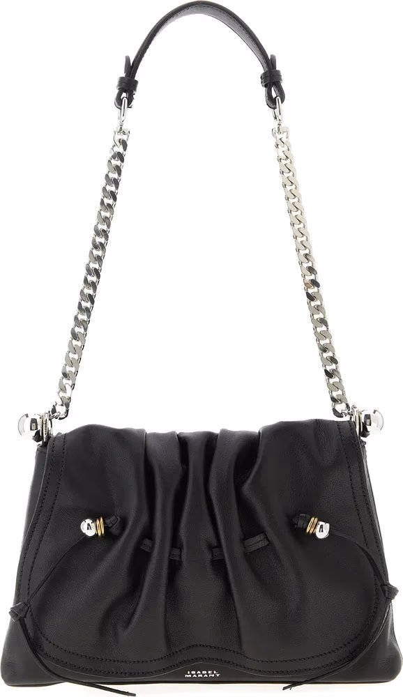 Isabel Marant Black Calfskin Shoulder Bag