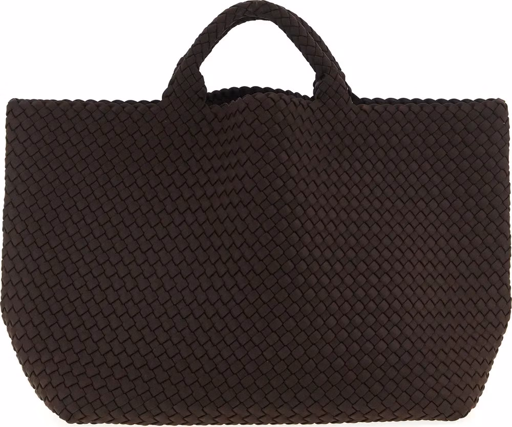 NAGHEDI Brown Neoprene Tote Bag
