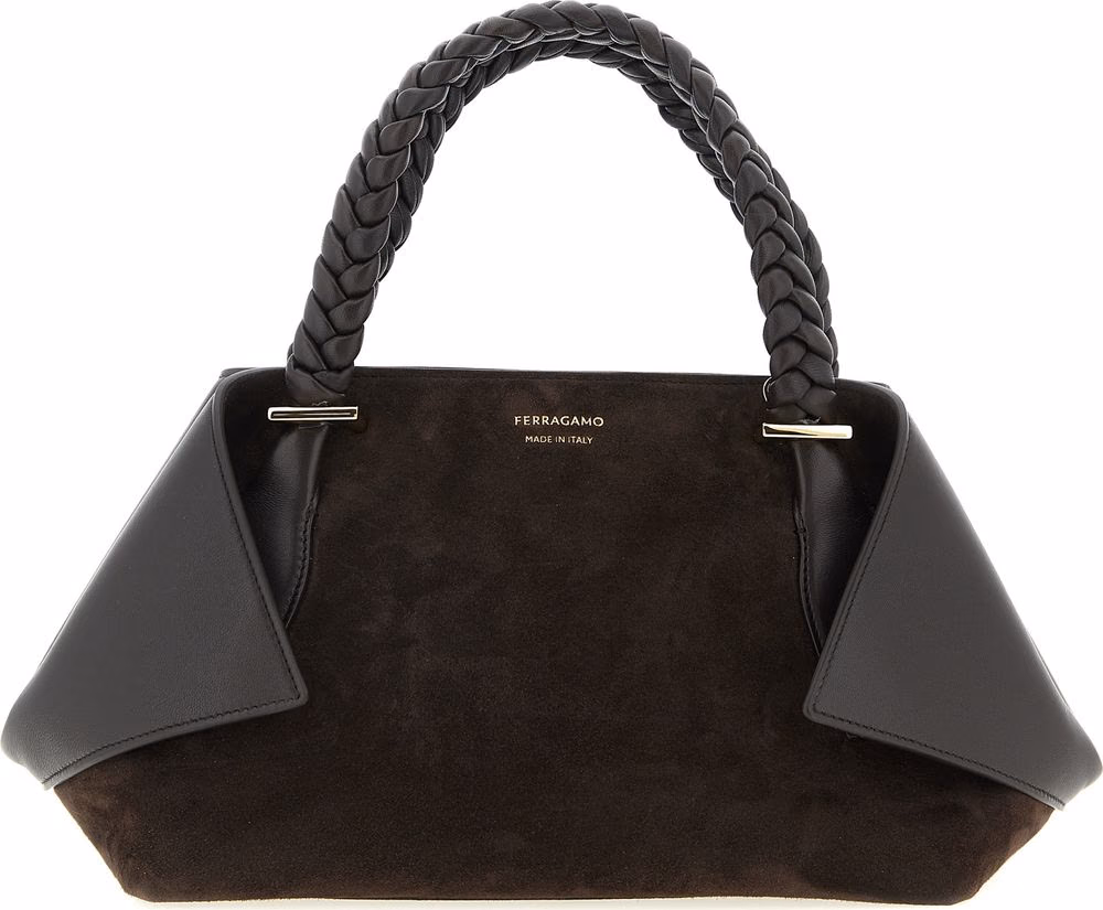 Ferragamo Brown Goatskin Handbag