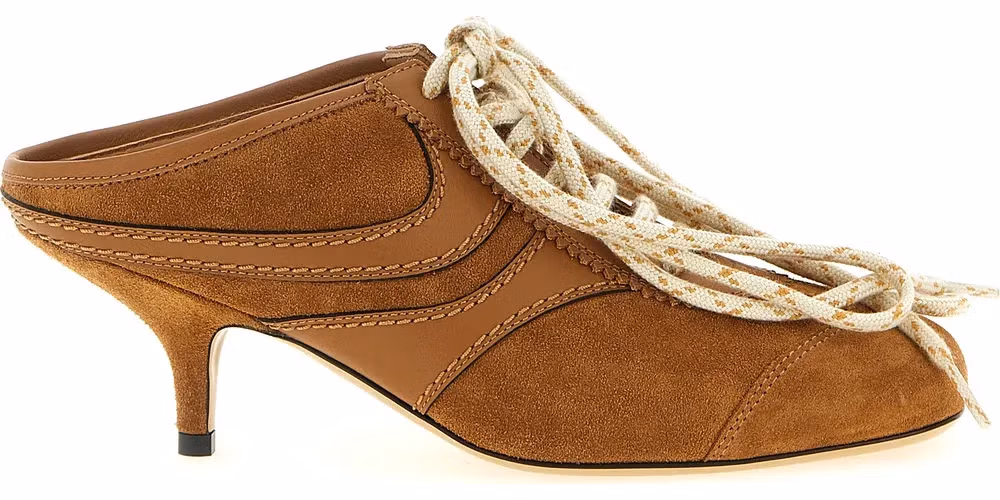 Dries Van Noten Brown Calfskin Platform Sneakers