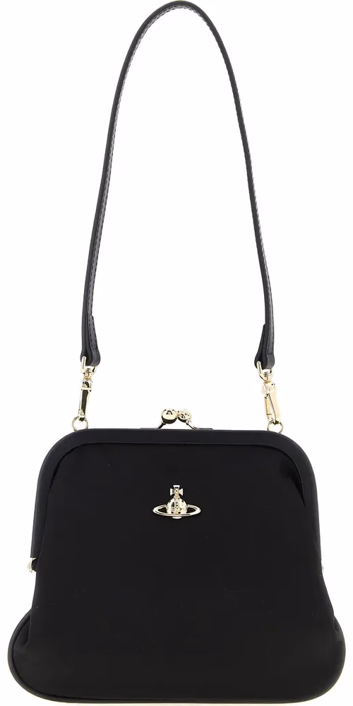 Vivienne Westwood Black Viscose Clutch Bag