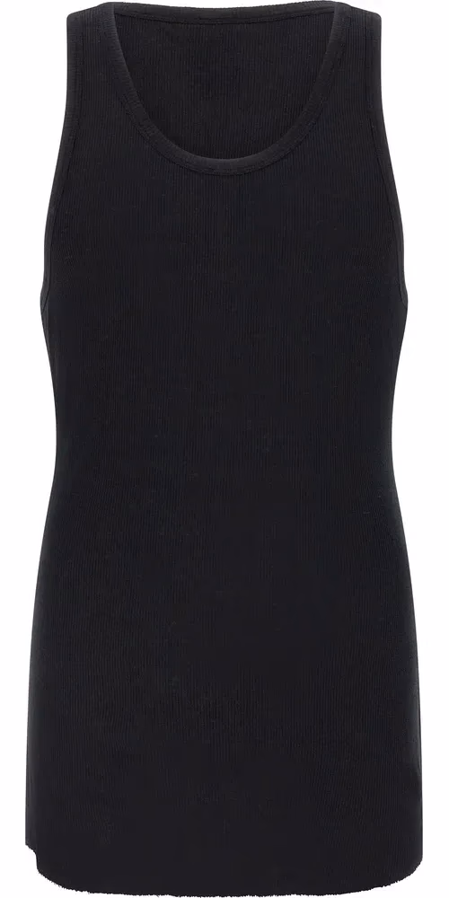 Thom Krom Black Cotton Sleeveles T-Shirt