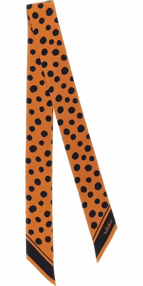 Valentino Garavani Brown Silk Foulard