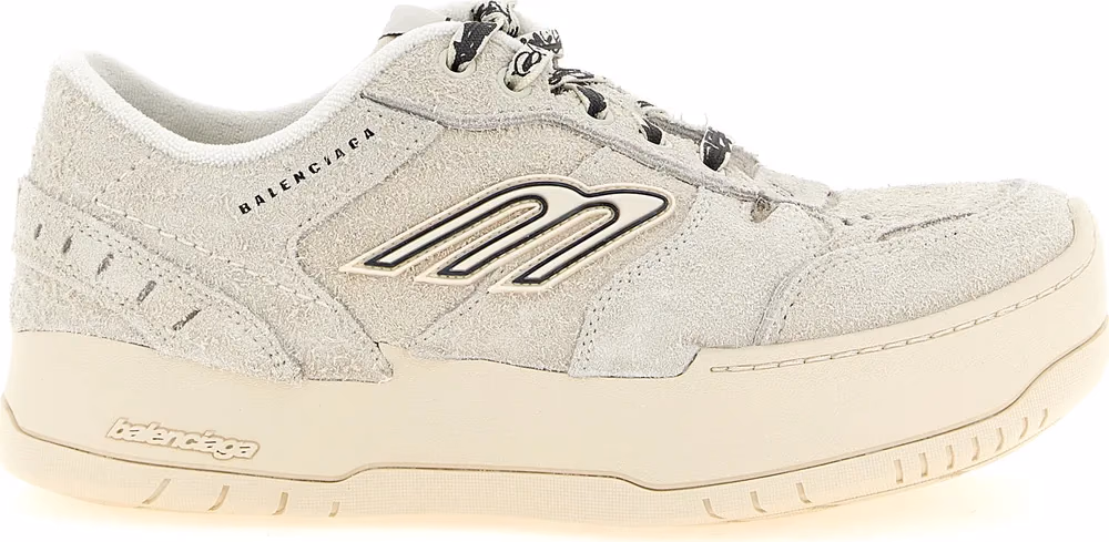 Balenciaga Beige Bovine Leather Platform Sneakers