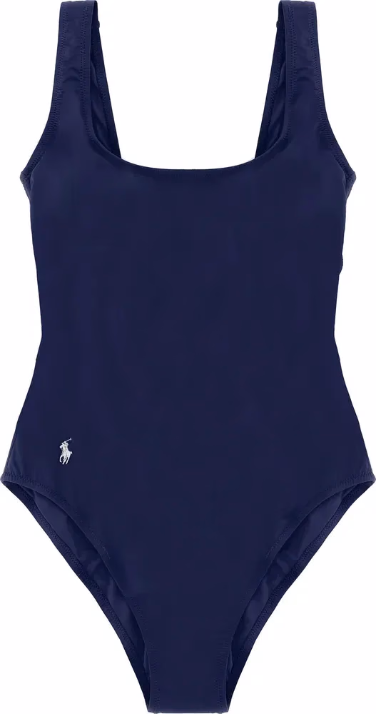 Polo Ralph Lauren Blue Nylon One-Piece Swimsuit