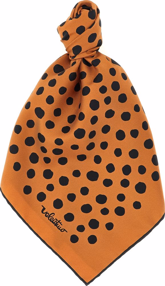 Valentino Garavani Brown Silk Scarf