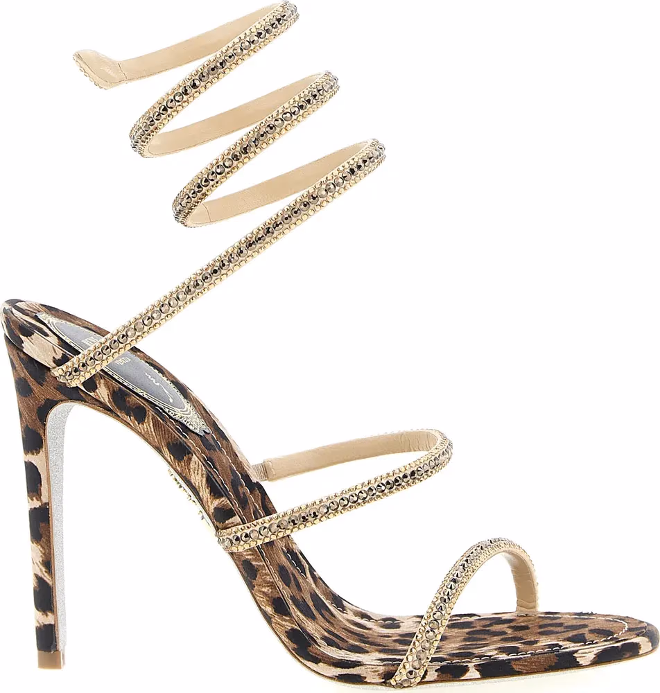 RENE CAOVILLA Multicolor Viscose Stiletto Heel Sandals