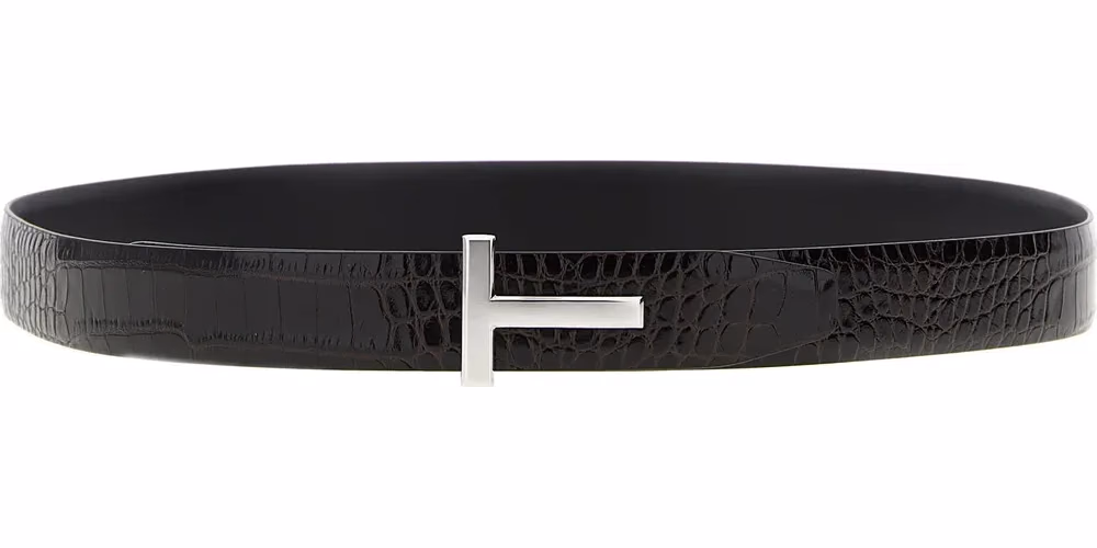 Tom Ford Brown Calfskin Regular Belt