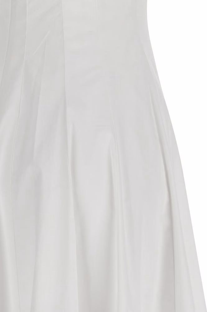 Staud White Cotton Midi Dress