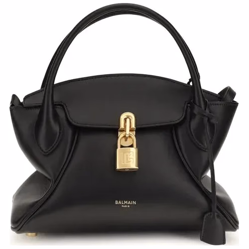 Balmain Black Calf Leather Bos Taurus Handbag