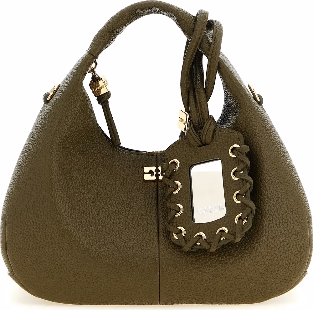 Ganni Bicolor Polyester Handbag