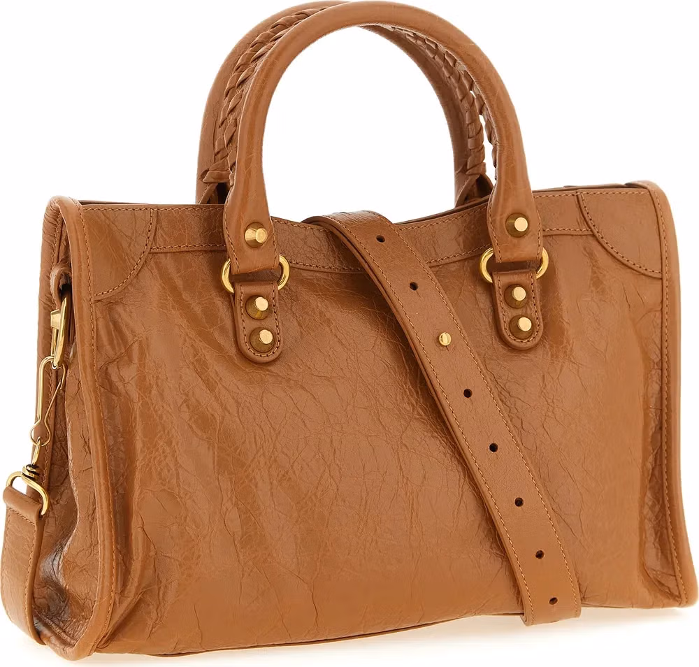 Balenciaga Brown Lamb Leather Handbag