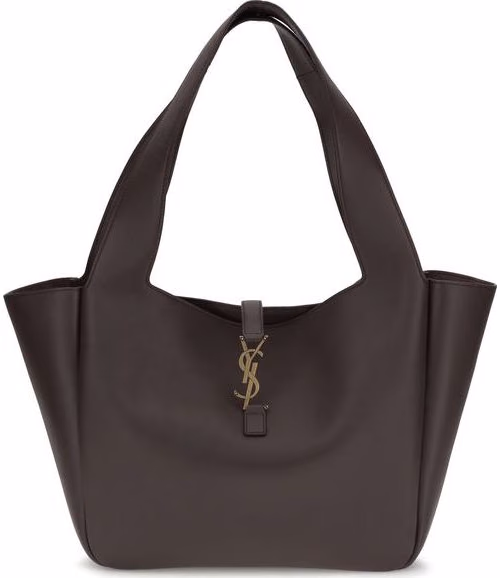 Saint Laurent Brown Calf Leather Bos Taurus Shoulder Bag