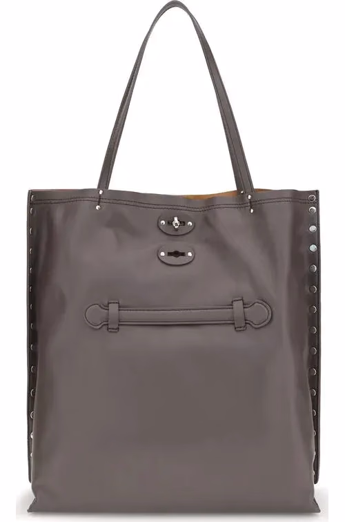 Zanellato Gray Calf Leather Bos Taurus Shoulder Bag
