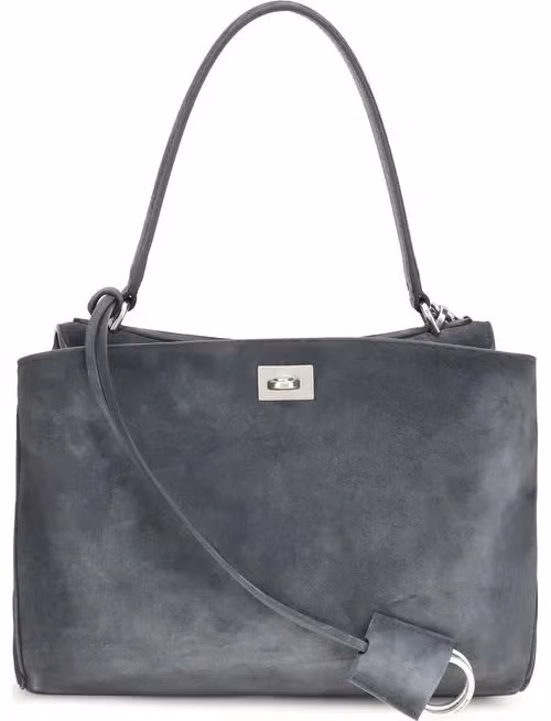 Balenciaga Gray Calf Leather Bos Taurus Handbag
