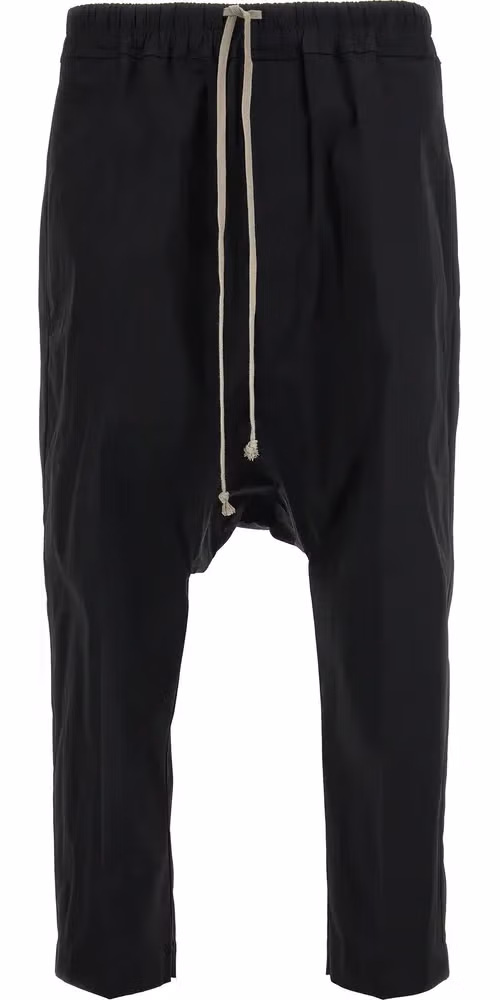 Rick Owens Black Cotton Casual Pants