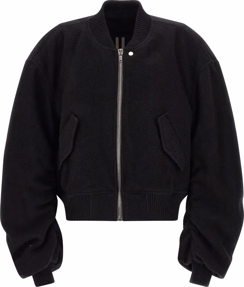 Rick Owens Black Virgin Wool Bomber