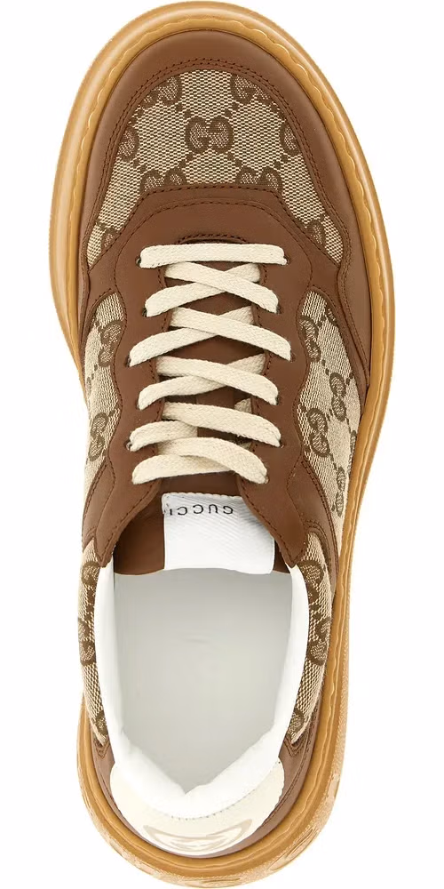 Gucci Brown Calfskin Chunky Sneakers