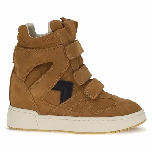 Isabel Marant Brown Calf Leather Bos Taurus High Top Sneakers