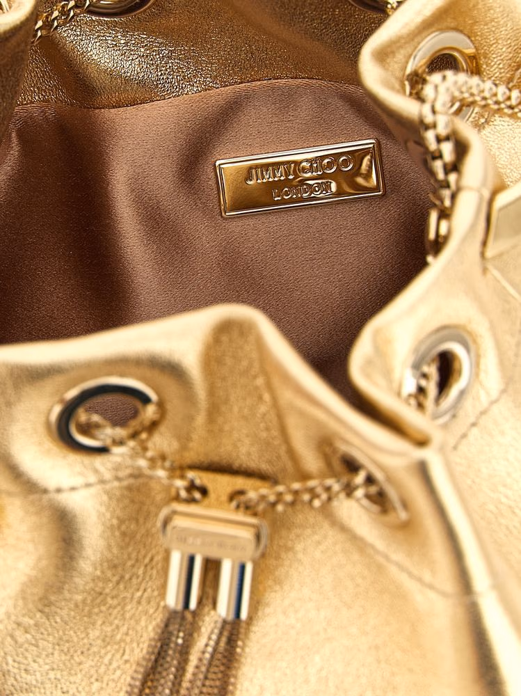 Jimmy Choo Gold Lamb Leather Handbag