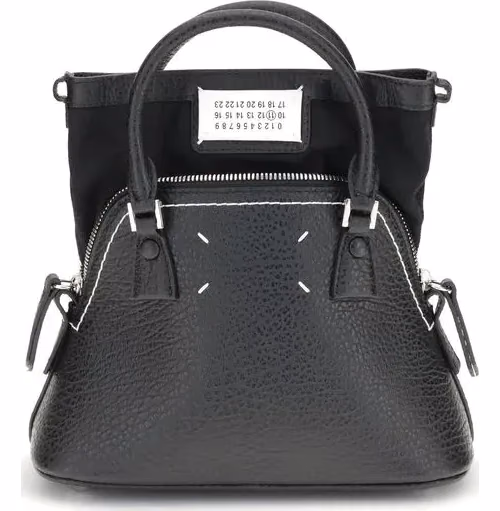 Maison Margiela Black Calf Leather Bos Taurus Handbag