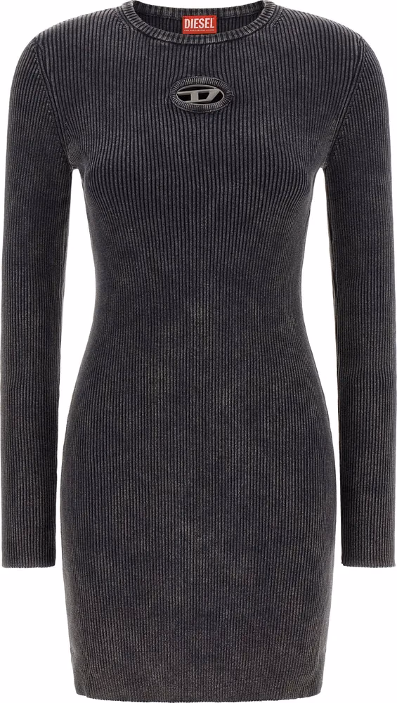 Diesel Black Cotton Short Dress