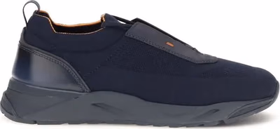 Blue Fabric Athletic Sneakers