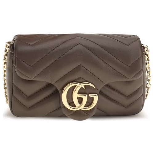 Gucci Brown Calf Leather Bos Taurus Shoulder Bag