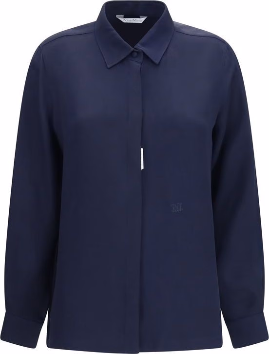 Max Mara Blue Silk Shirt