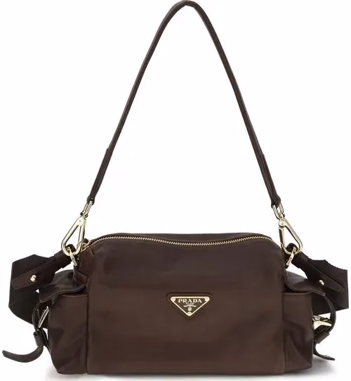 Prada Brown Napa Leather / Calf Bos Taurus Shoulder Bag