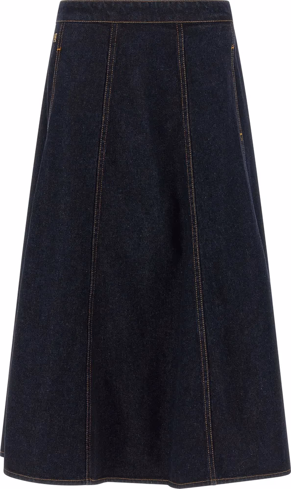 Alberta Ferretti Blue Cotton Mini Skirt