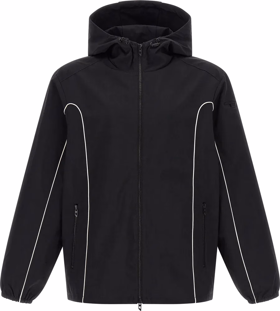 Diesel Black Polyamide Shell Jacket