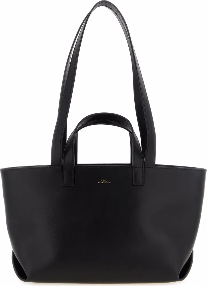 A.P.C. Black Cowhide Tote Bag
