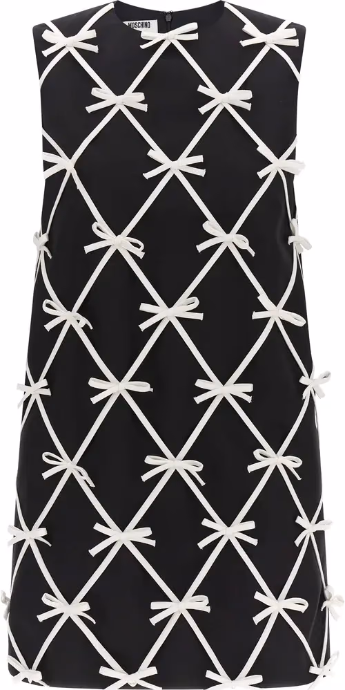 Moschino Bicolor Virgin Wool Short Dress