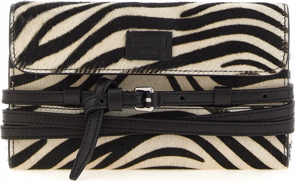 Moschino Bicolor Leather Cardholder