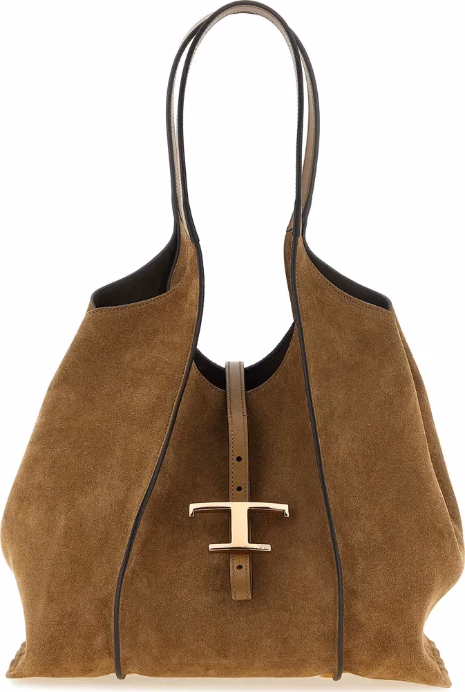 Tod's Brown Calfskin Tote Bag