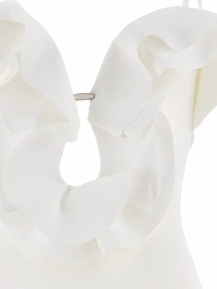 Zimmermann White Polyamide One-Piece Swimsuit