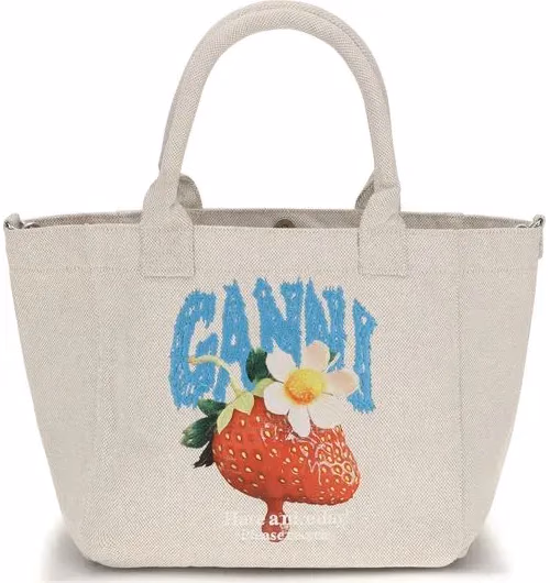 Ganni Beige Polyester Shoulder Bag